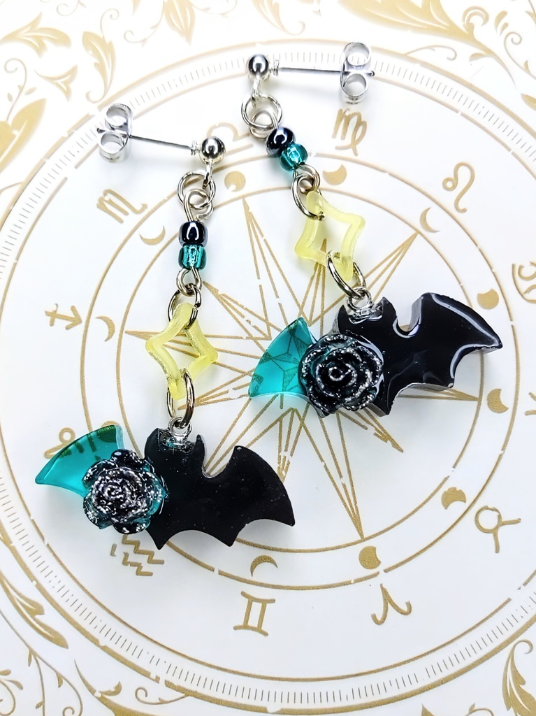 レジンアクセサリー ピアス シーズナル ハロウィン系No.01