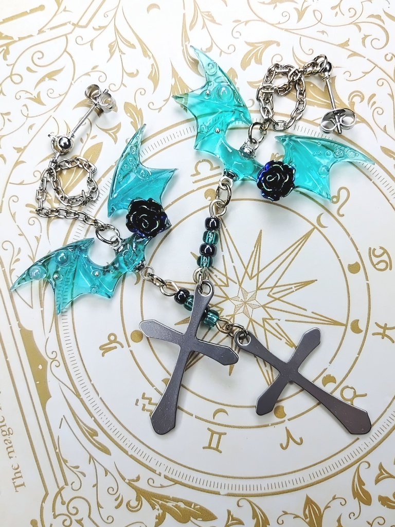 レジンアクセサリー ピアス シーズナル ハロウィン系No.02