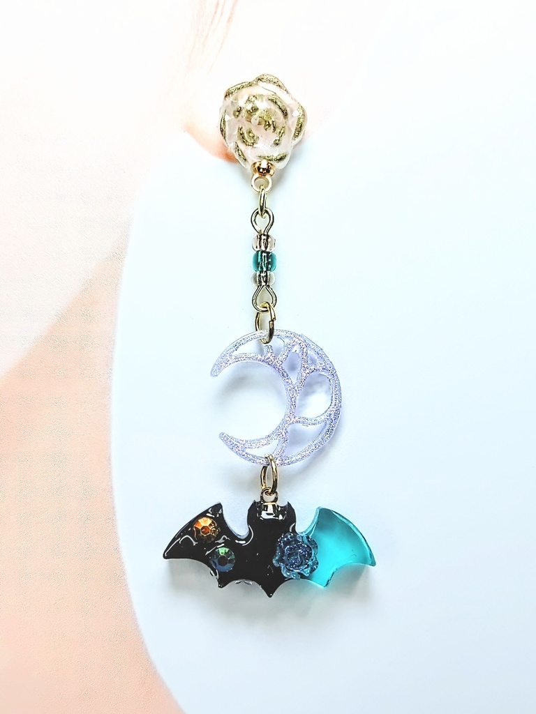 レジンアクセサリー ピアス シーズナル ハロウィン系No.07