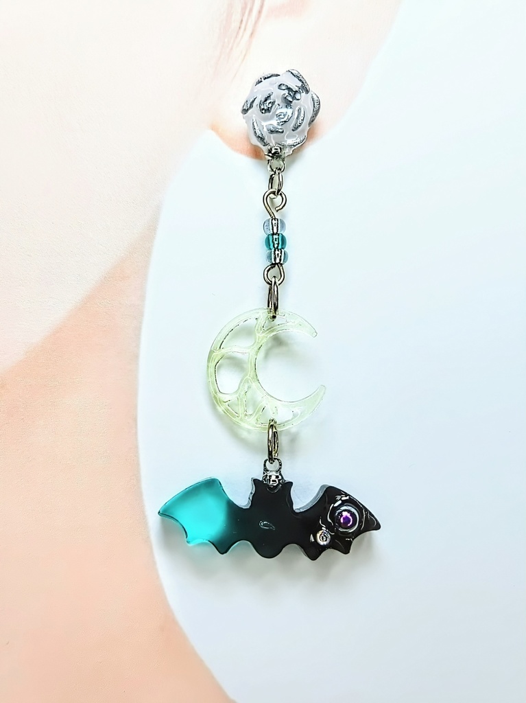 レジンアクセサリー ピアス シーズナル ハロウィン系No.11