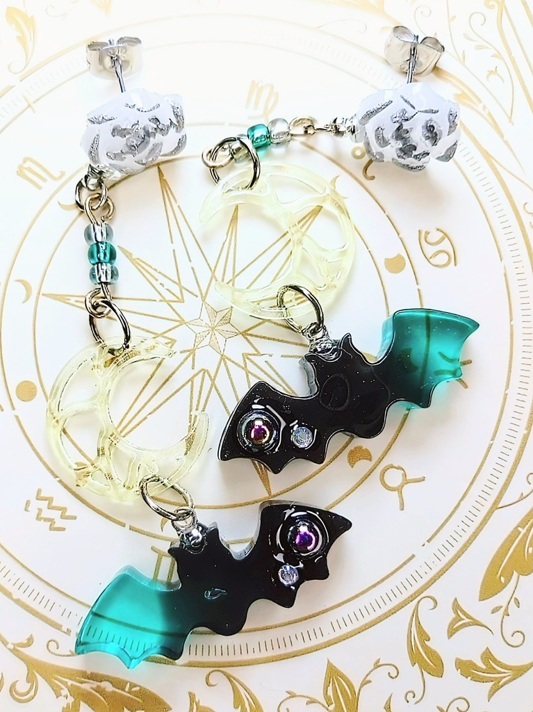 レジンアクセサリー ピアス シーズナル ハロウィン系No.11