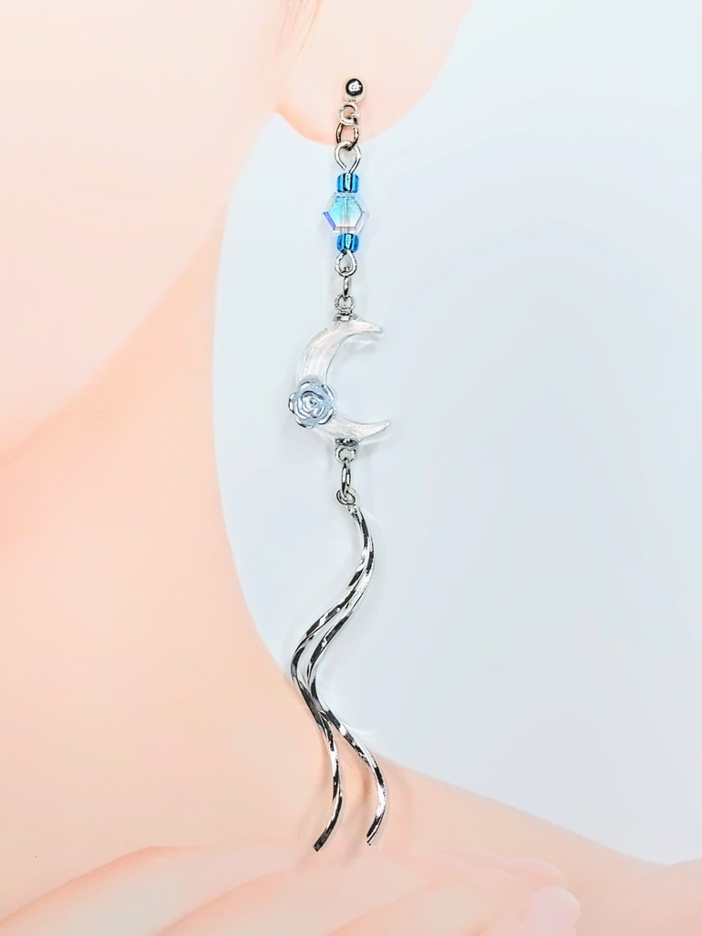 レジンアクセサリー ピアス クリア系No.17