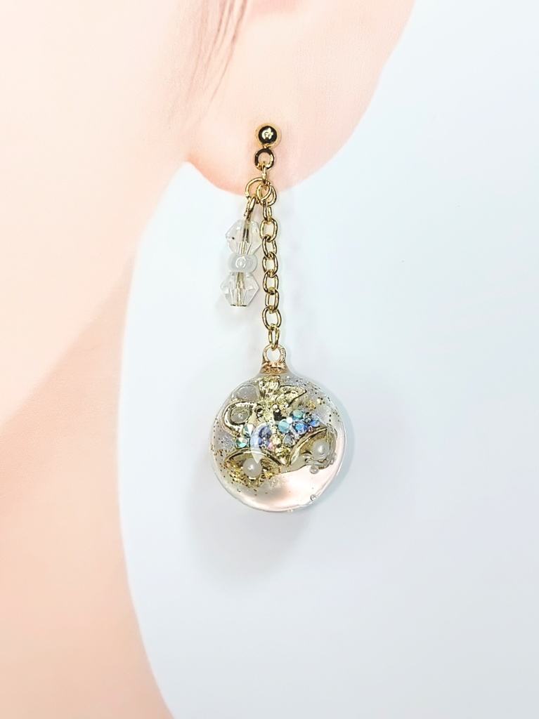 レジンアクセサリー ピアス シーズナル クリスマス系No.01