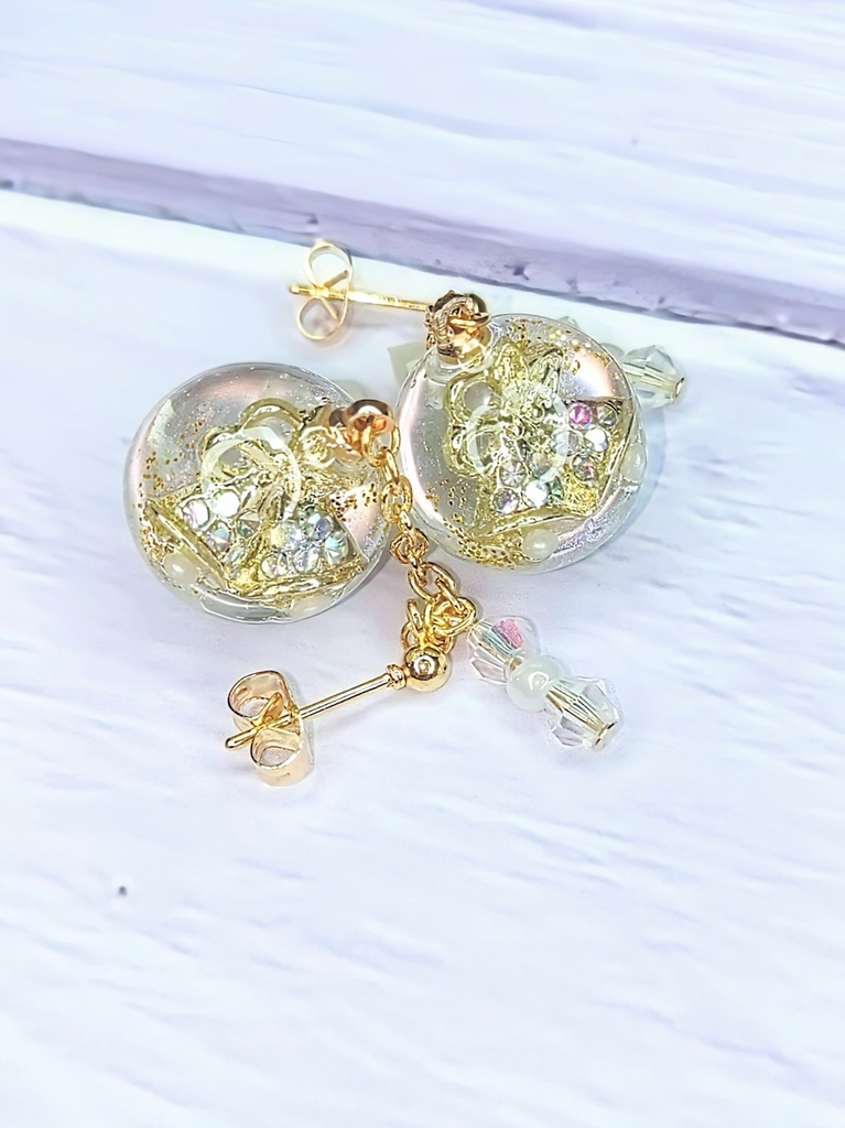 レジンアクセサリー ピアス シーズナル クリスマス系No.01