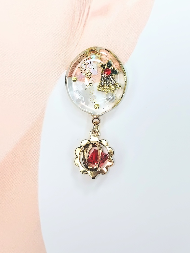 レジンアクセサリー ピアス シーズナル クリスマス系No.02