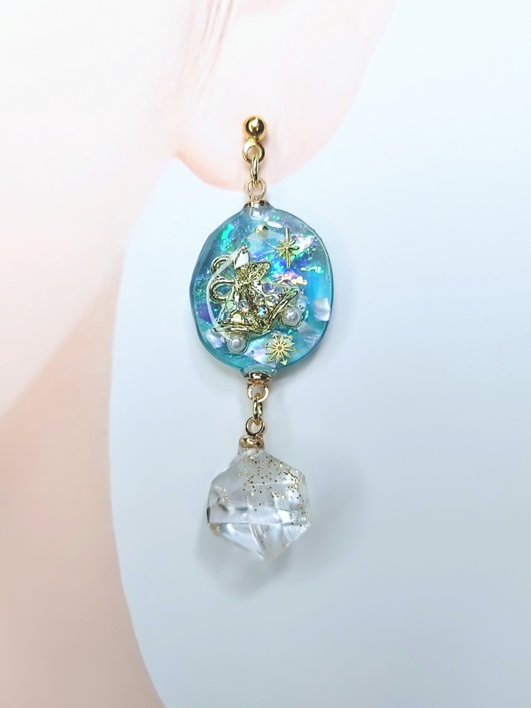 レジンアクセサリー ピアス シーズナル クリスマス系No.03