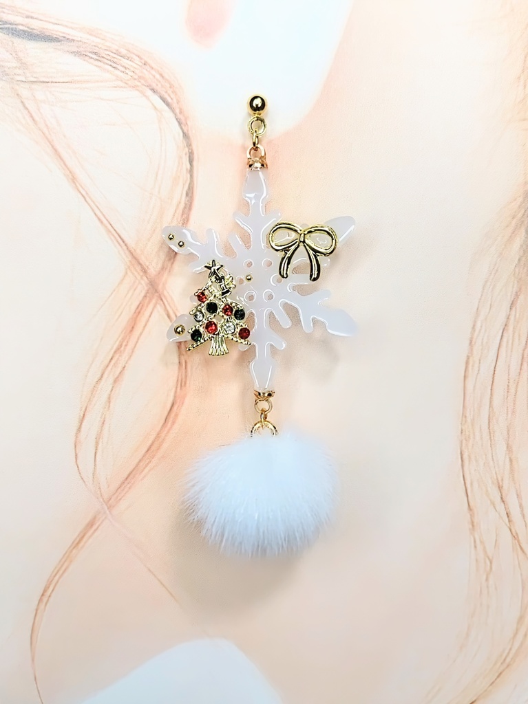 レジンアクセサリー ピアス シーズナル クリスマス系No.04