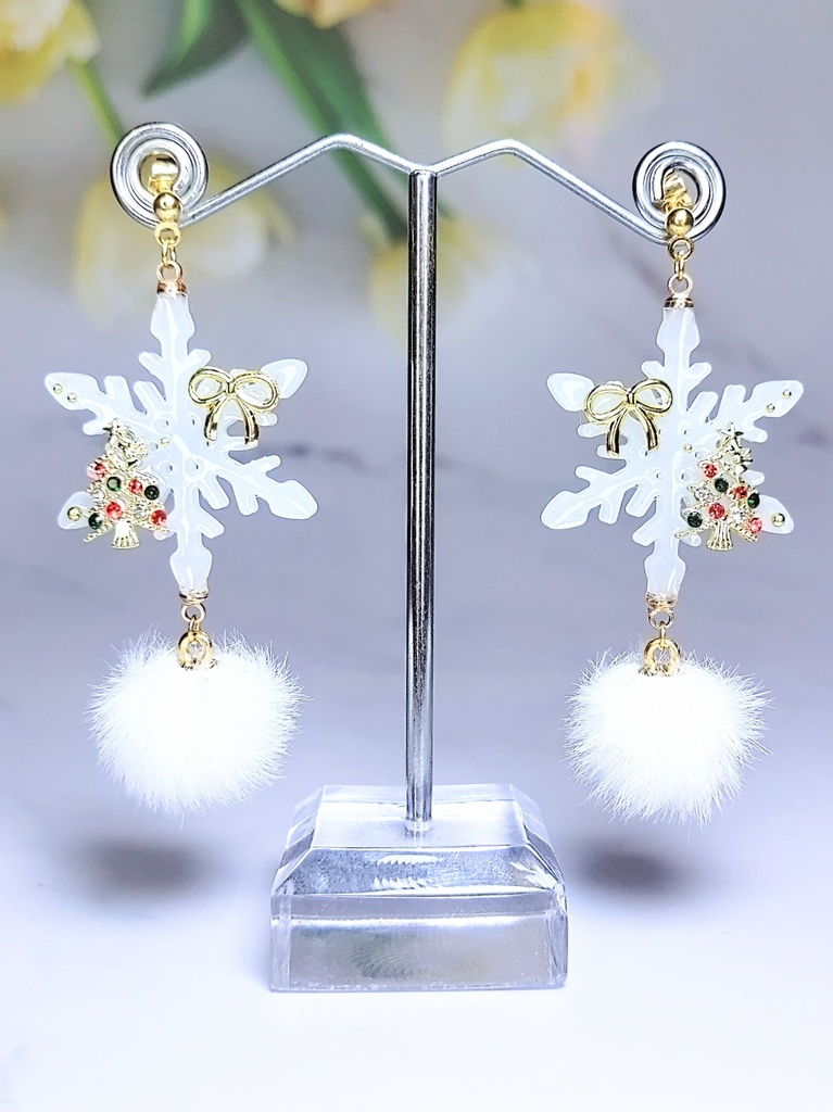 レジンアクセサリー ピアス シーズナル クリスマス系No.04