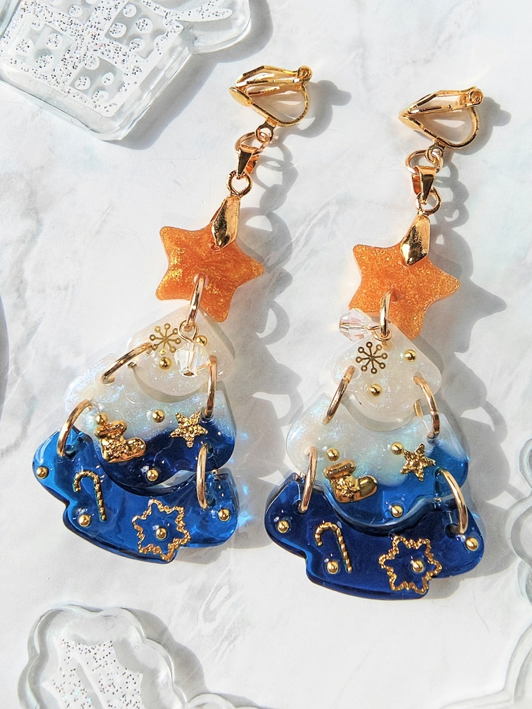 シーズナル ツリーイヤリング