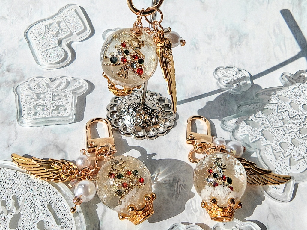 シーズナル スノードームキーホルダー