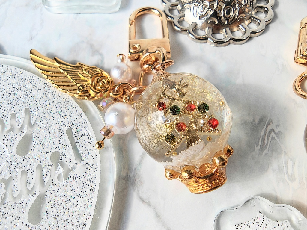 シーズナル スノードームキーホルダー