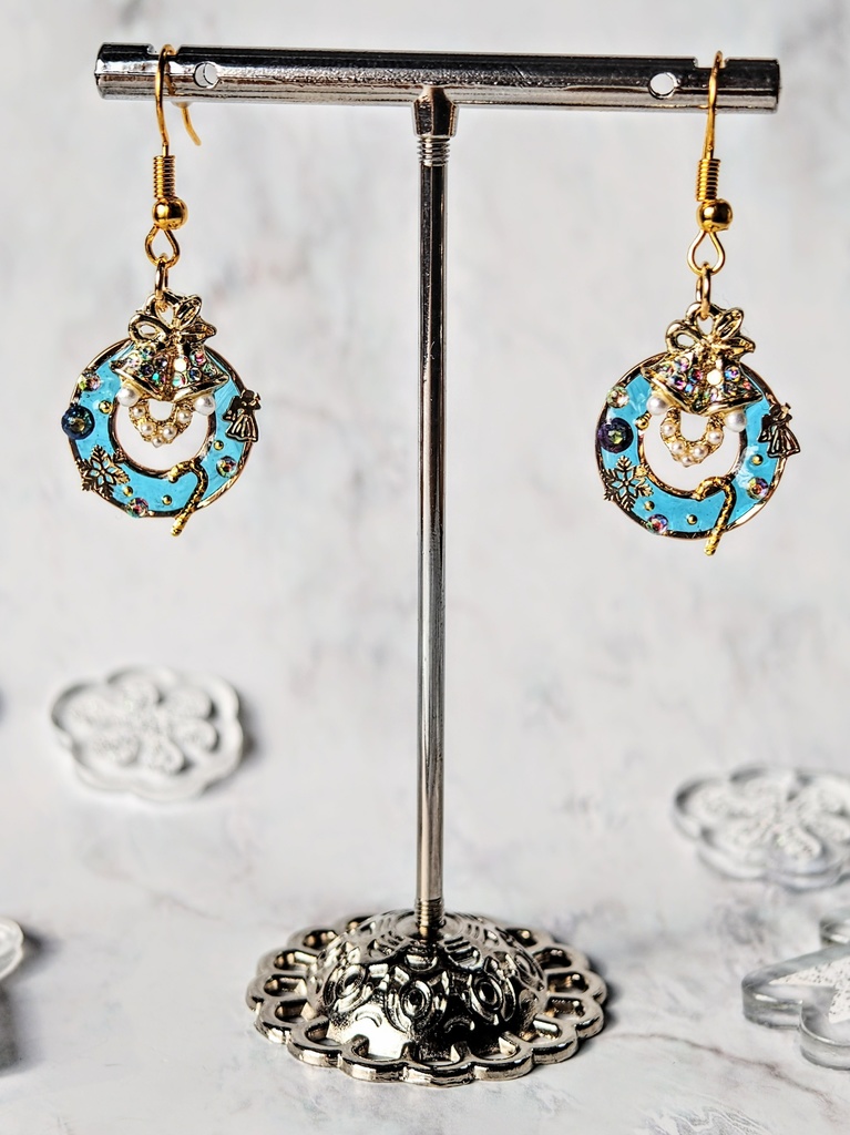 シーズナル クリスマスリースピアス S size