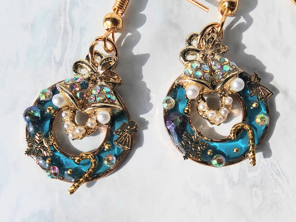 シーズナル クリスマスリースピアス S size