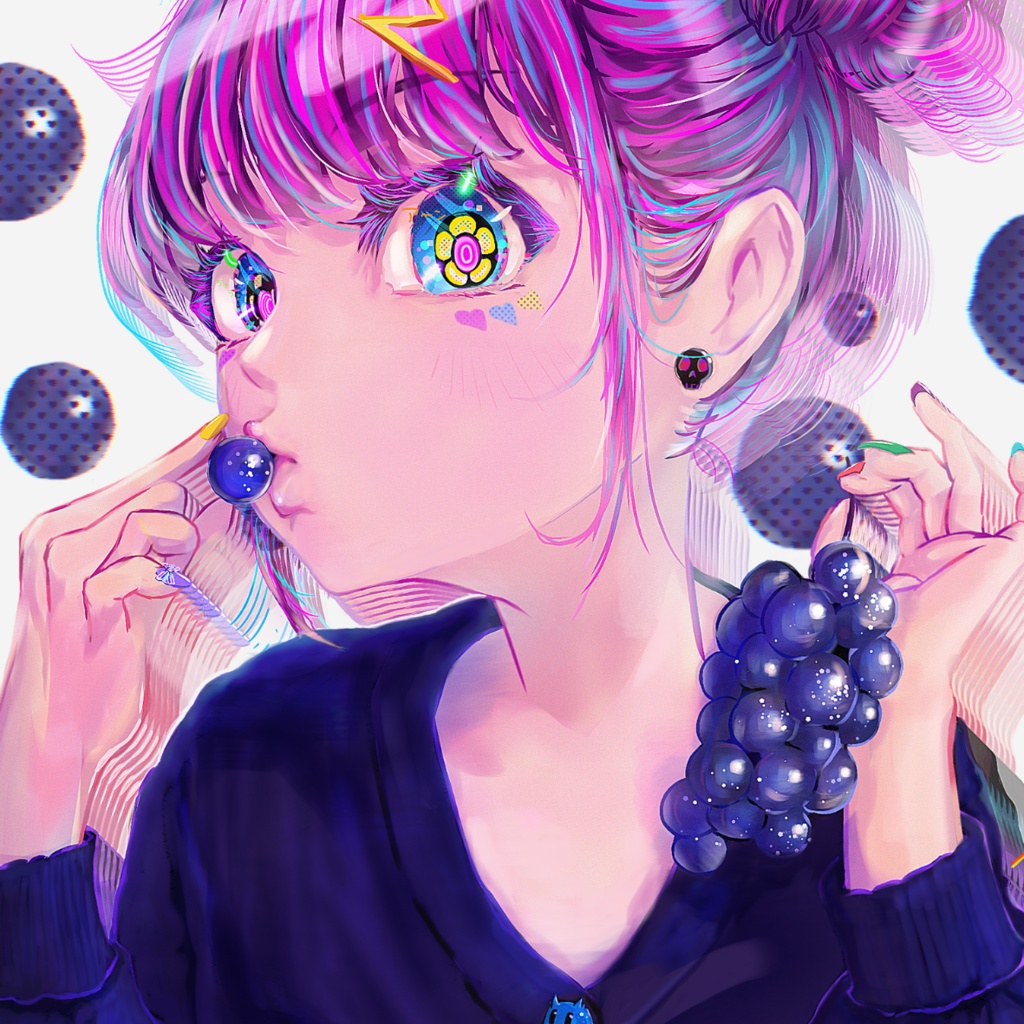 【アクリルブロック】kawaii girl M♡ブドウ🍇