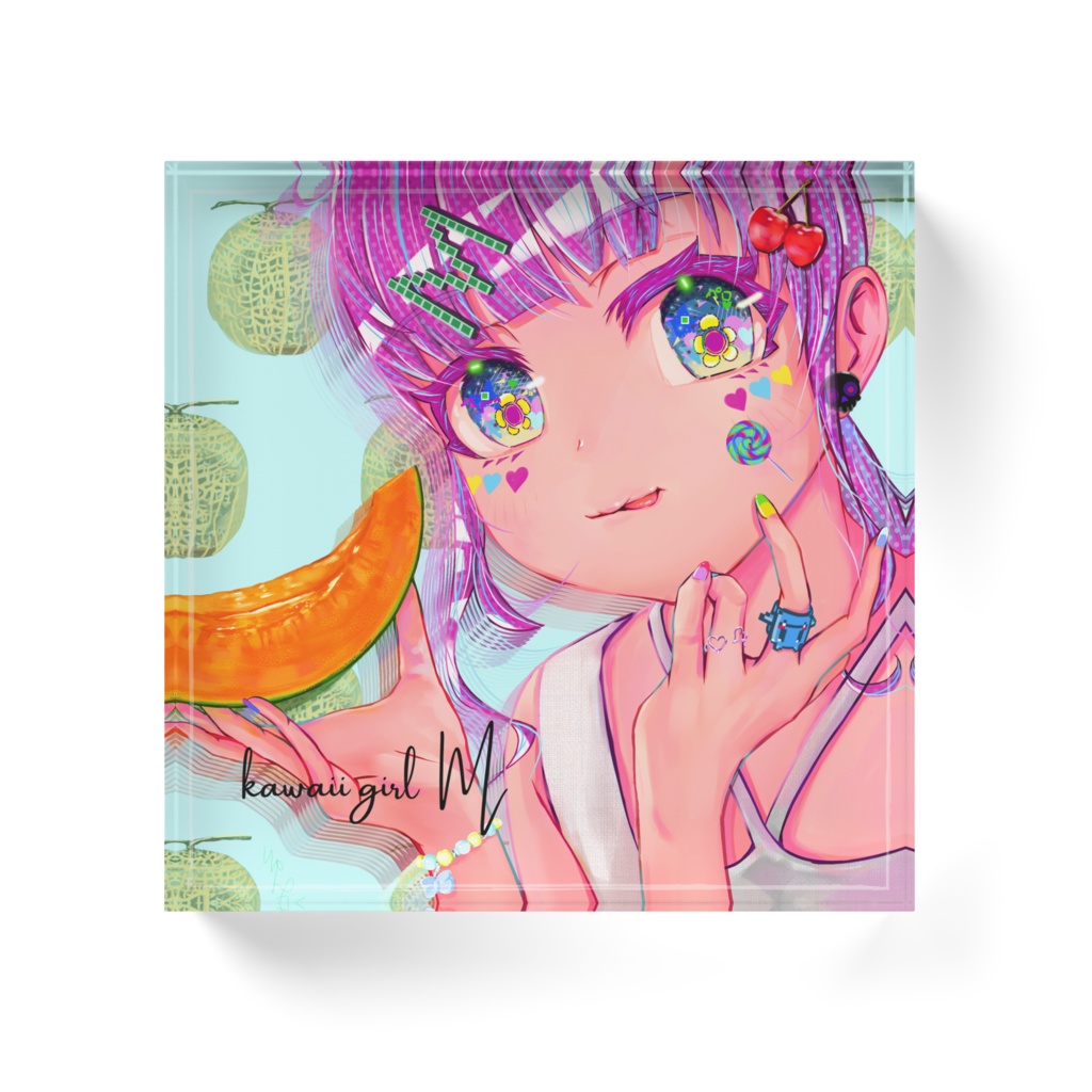 【アクリルブロック】kawaii girl M♡メロン🍈