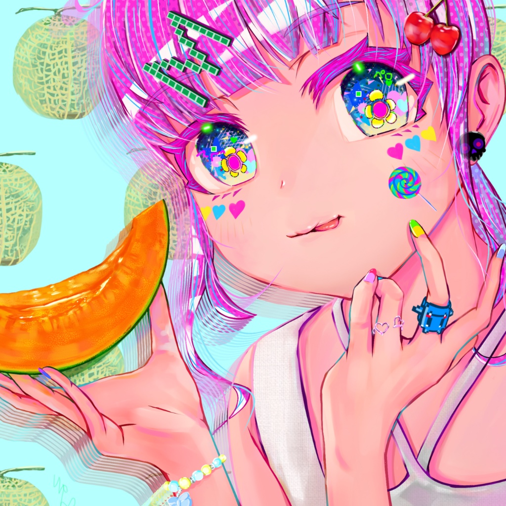 【アクリルブロック】kawaii girl M♡メロン🍈