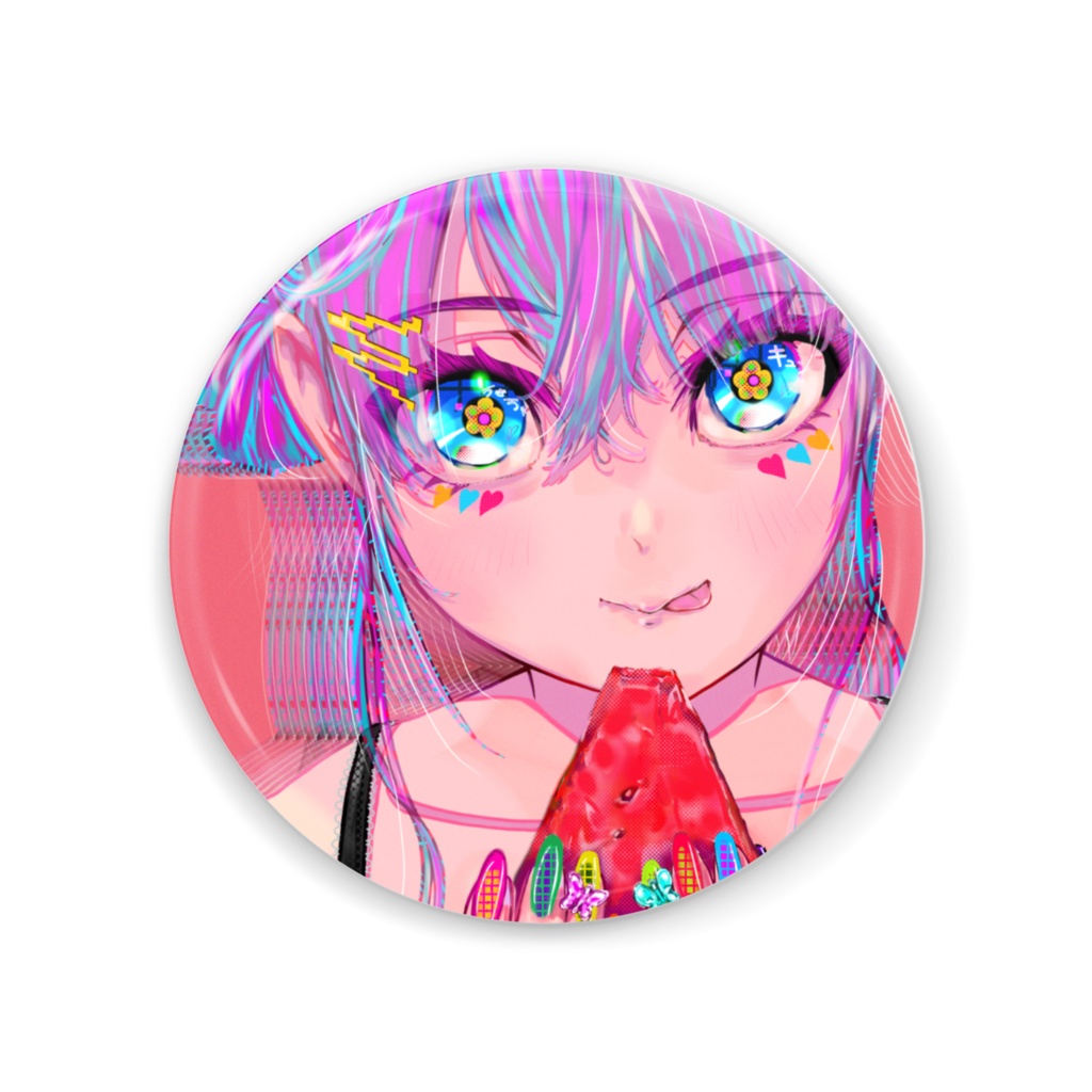【缶ミラー】kawaii girl M♡スイカ🍉