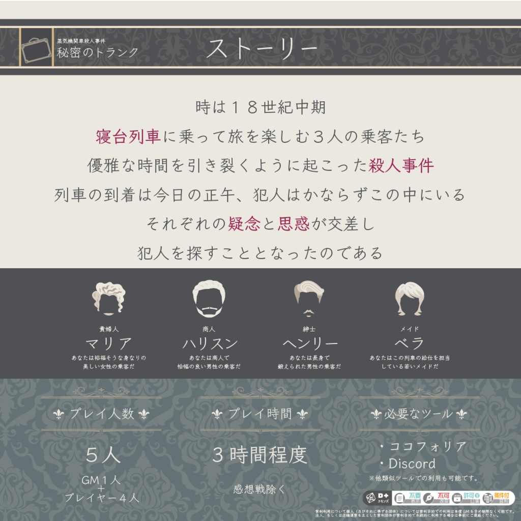 マーダーミステリー 蒸気機関車殺人事件『 秘密のトランク 』
