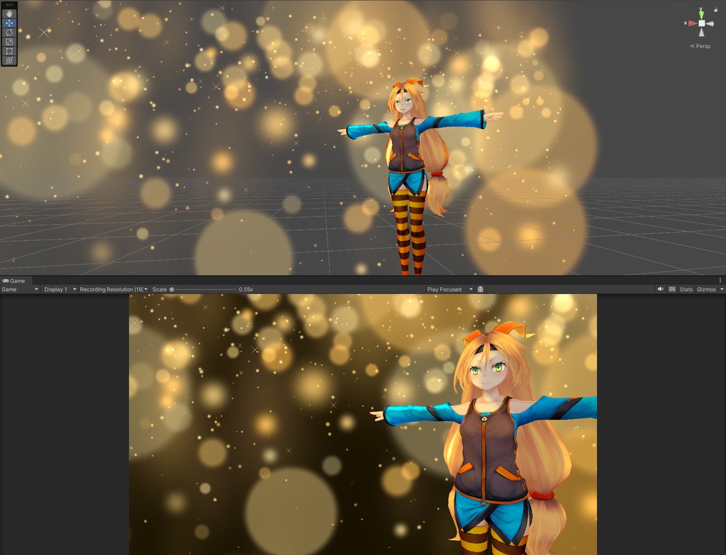 【Unity】背景エフェクト Sparkles pack001