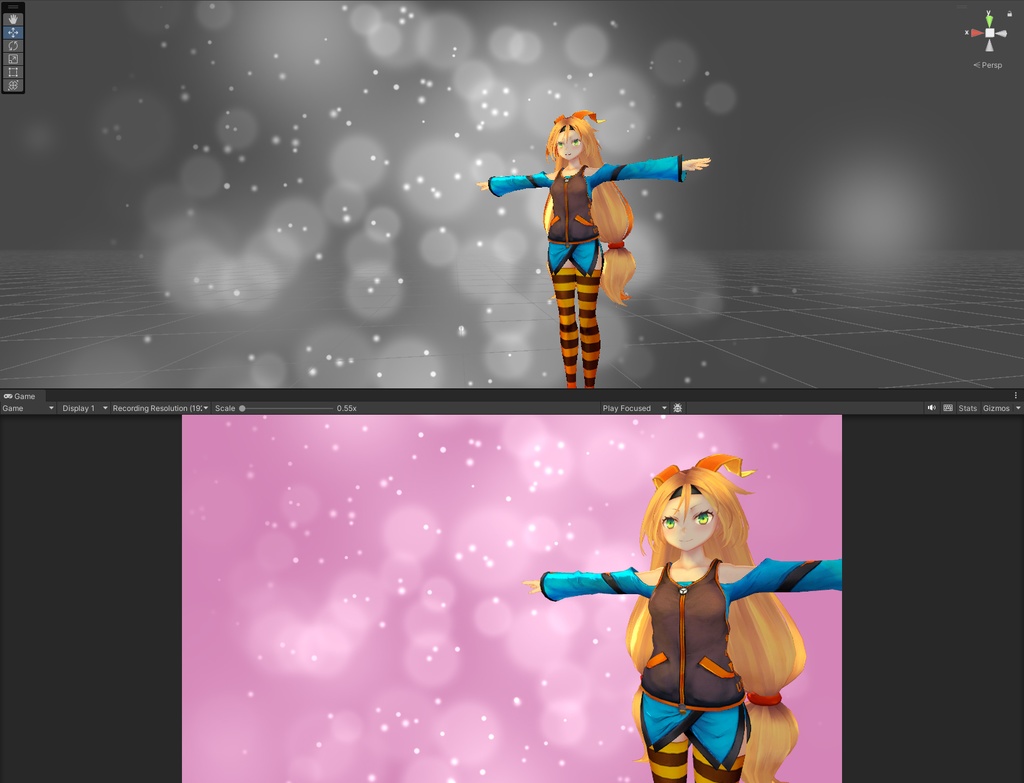 【Unity】背景エフェクト Sparkles pack001