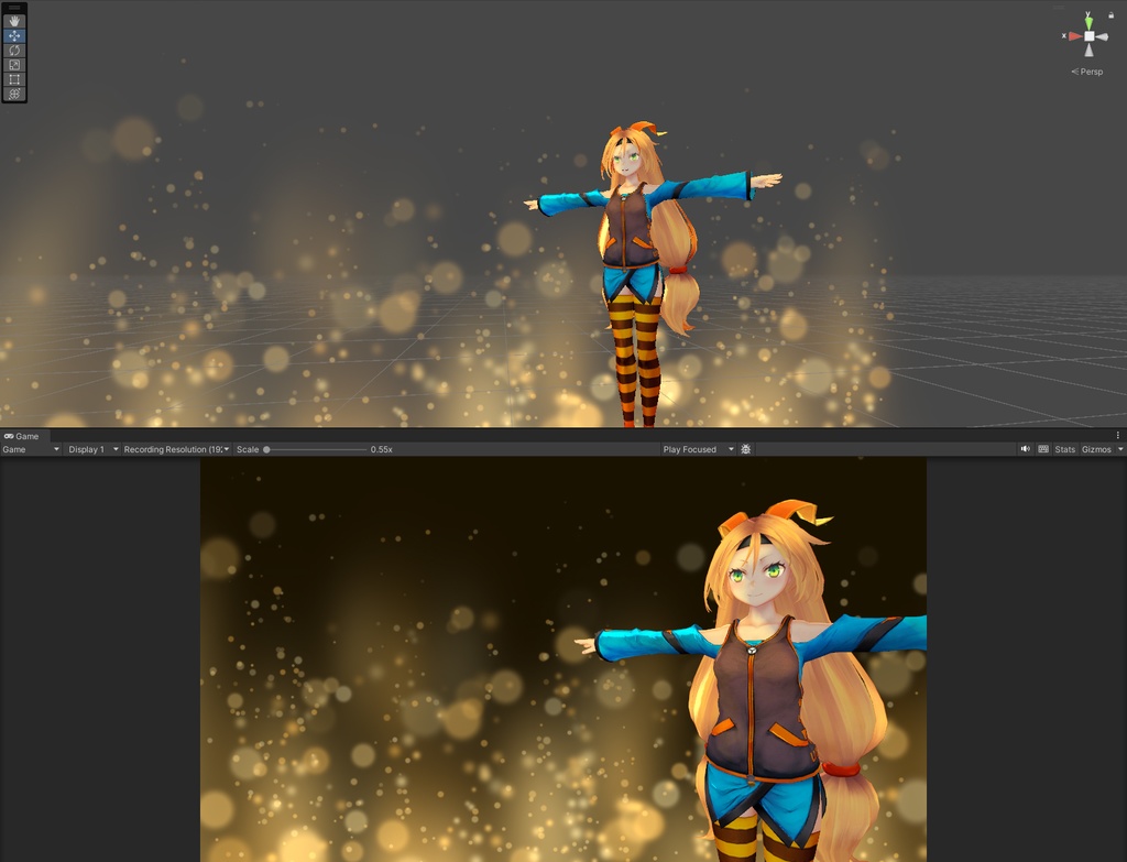 【Unity】背景エフェクト Sparkles pack001