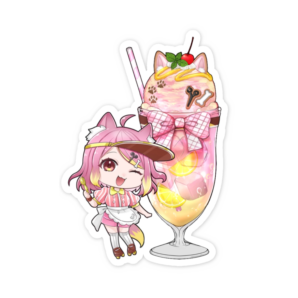 犬見ぽめこ スマホステッカー