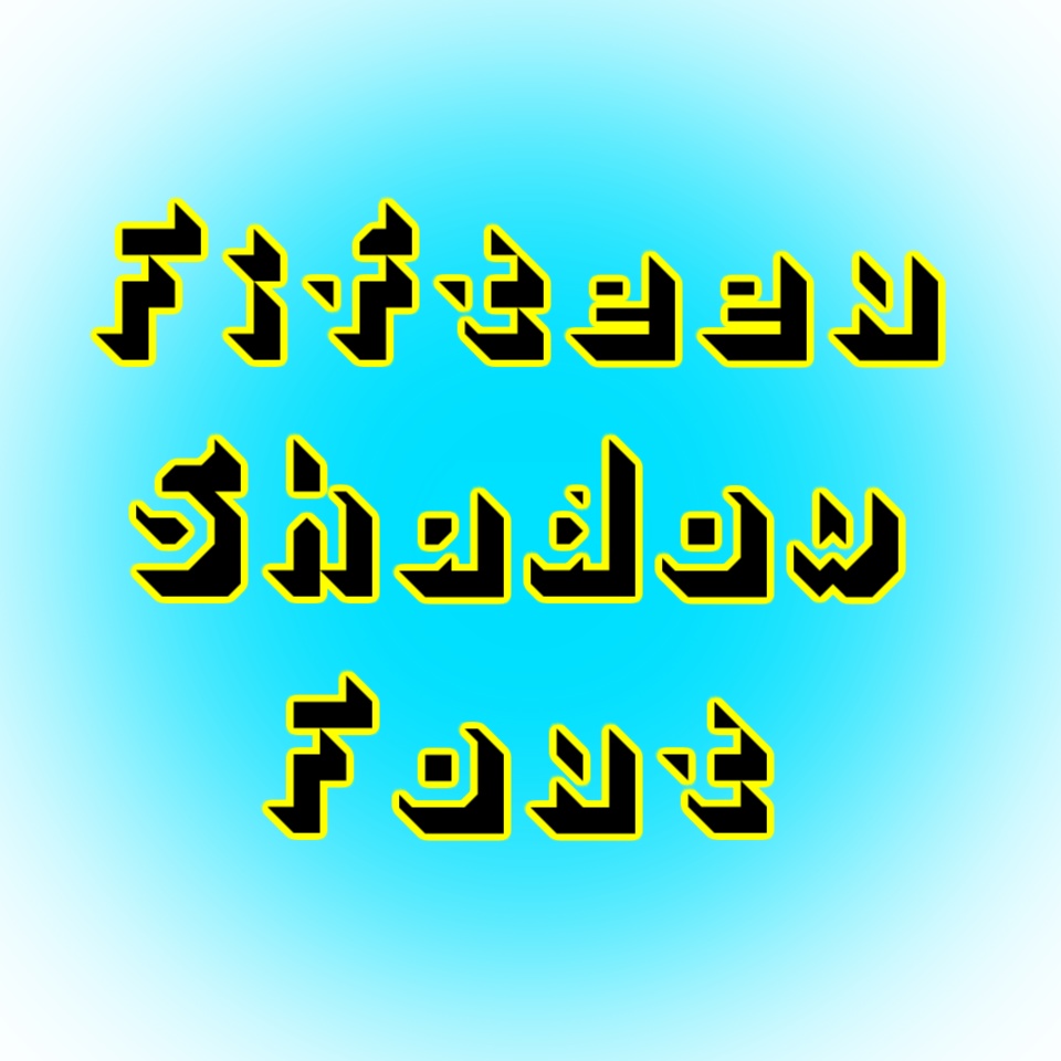 【フリーフォント】Fifteen-Shadow-Font