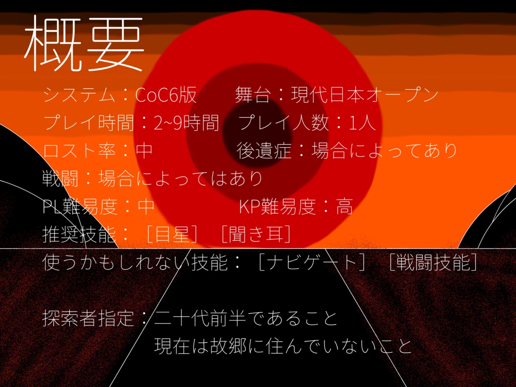【CoCシナリオ】『日蝕』