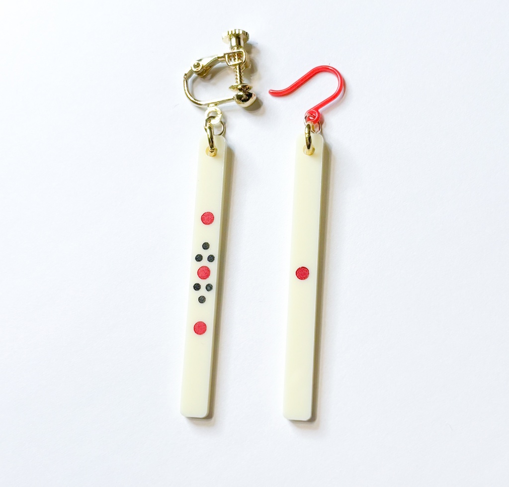 点棒イヤリング/ピアス