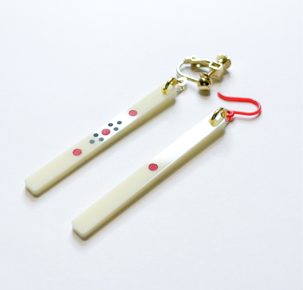 点棒イヤリング/ピアス