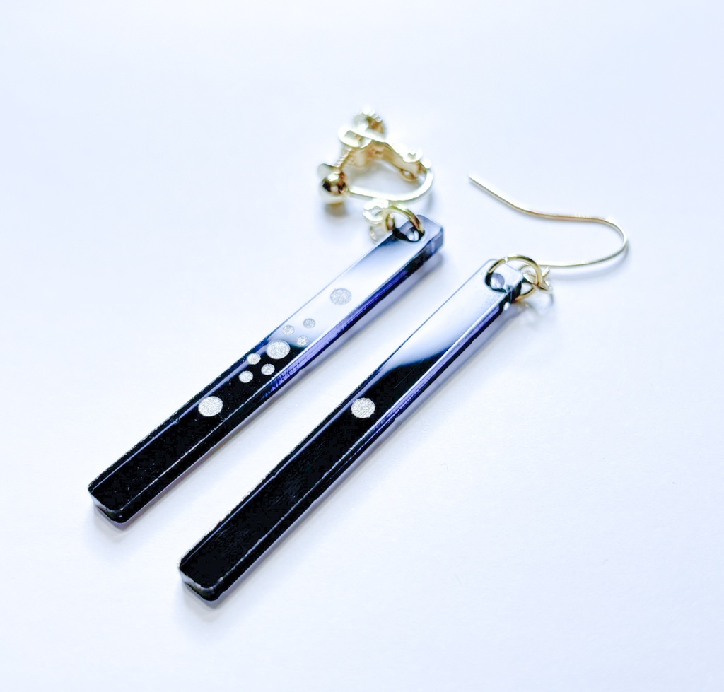 点棒イヤリング/ピアス