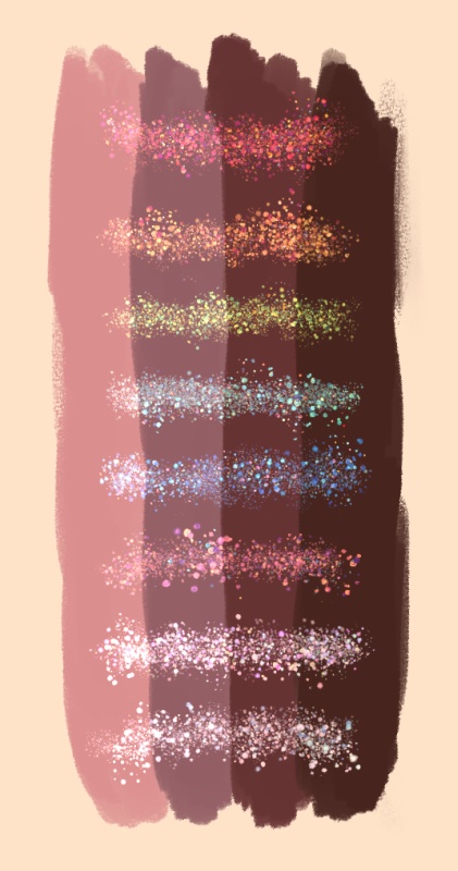 【Clip Studio Paint用】ラメブラシ8色セット+α