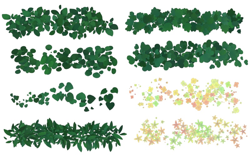 【Clip Studio Paint用】綾蔦式 爆速緑化ブラシセット