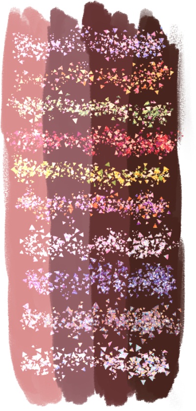 【Clip Studio Paint用】三角ラメブラシ10色セット