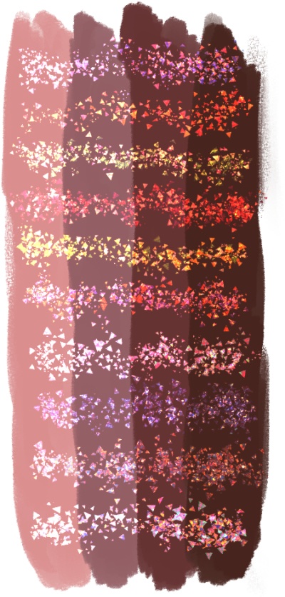 【Clip Studio Paint用】三角ラメブラシ10色セット