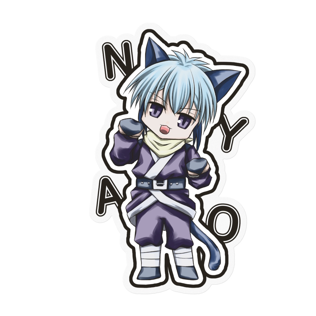 ステッカー 猫男