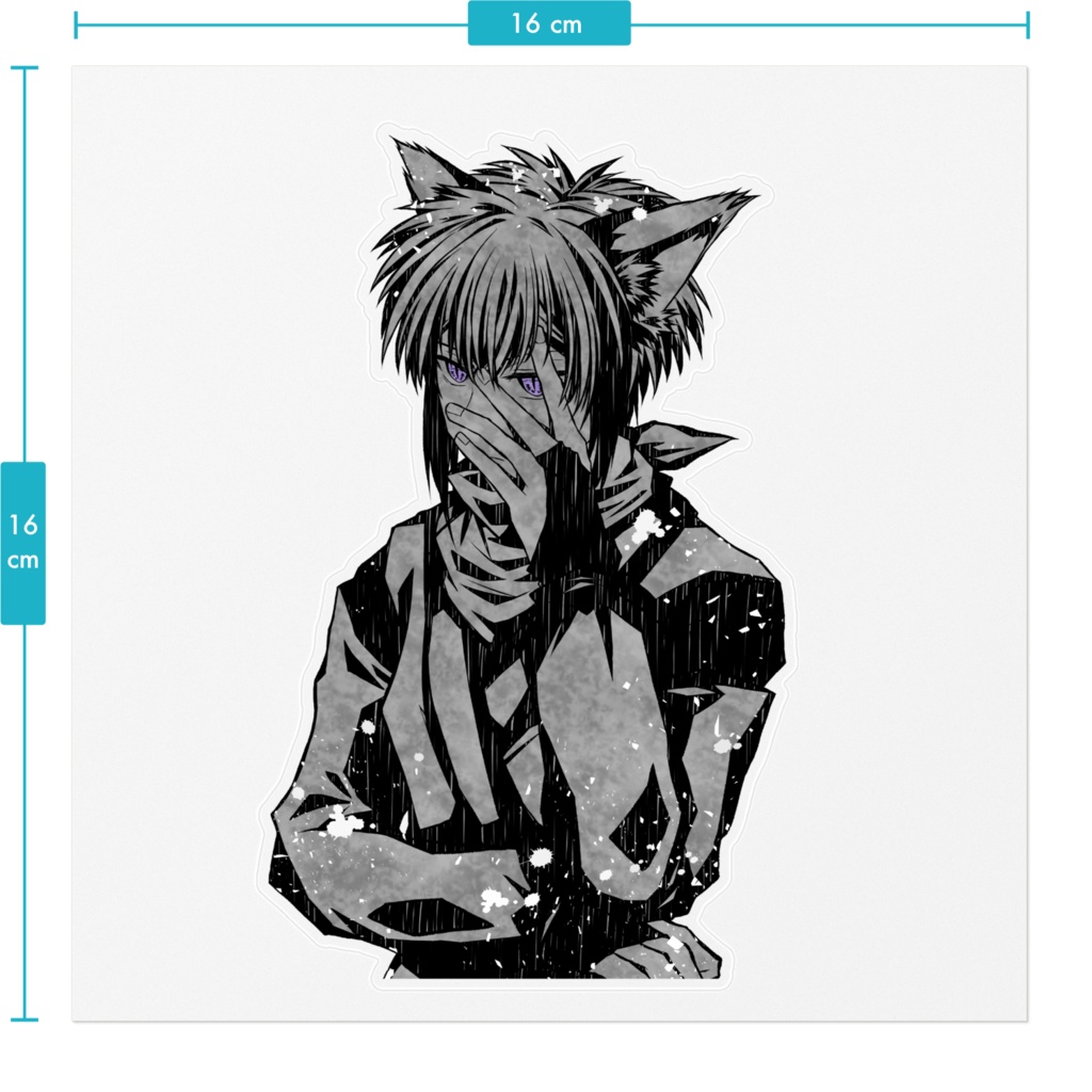 ニャオ 等身大ステッカー