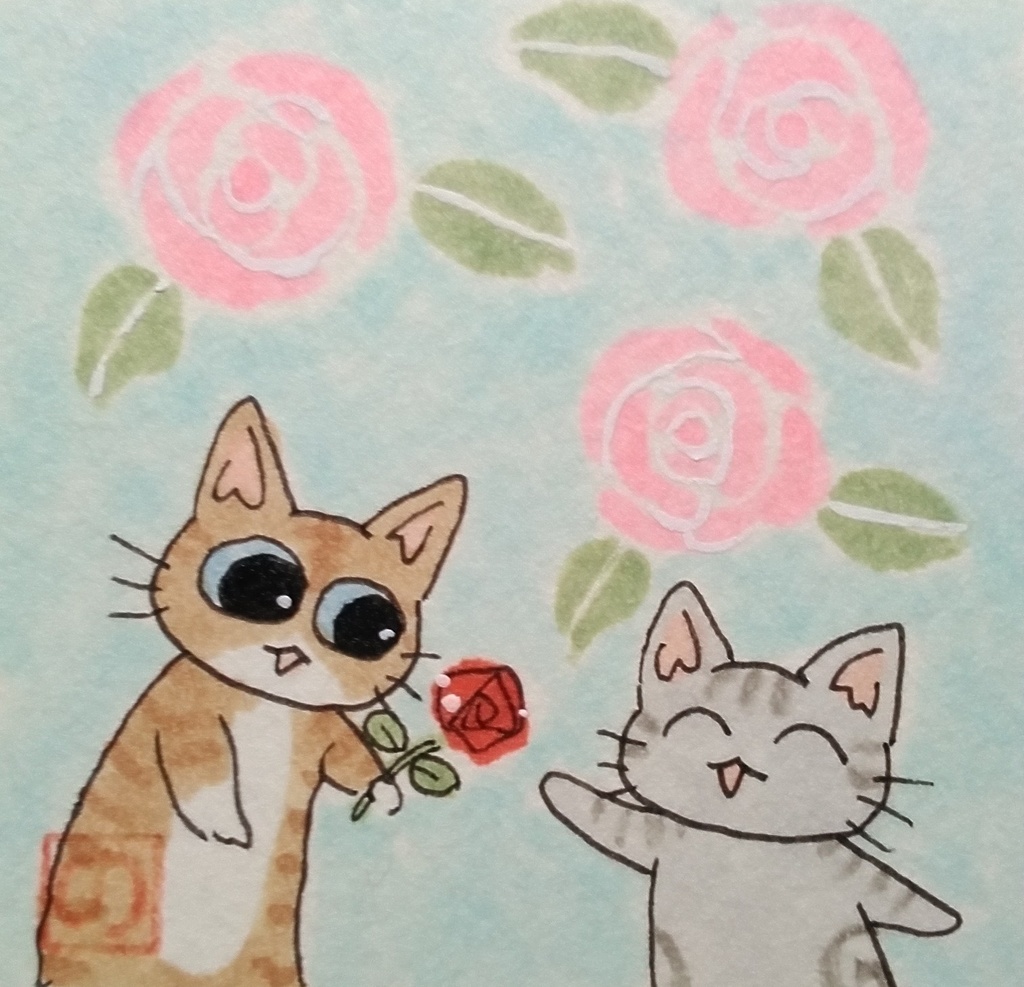 薔薇猫 ピンク
