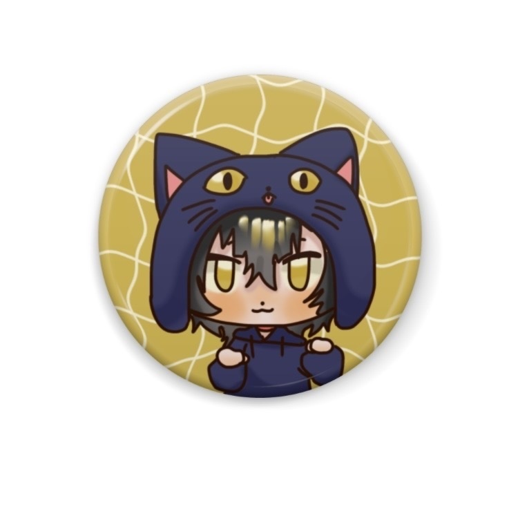 動物帽子ガールズ缶バッジ