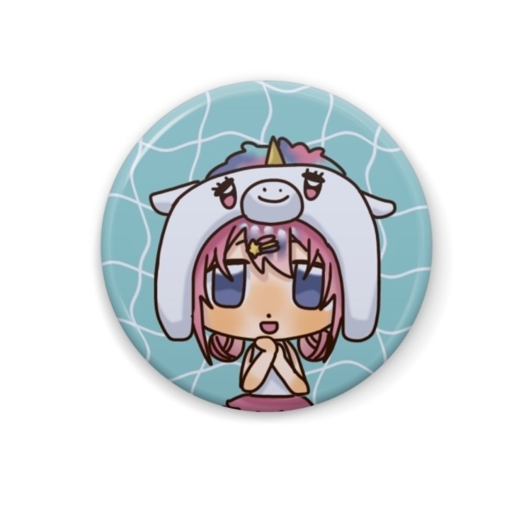 動物帽子ガールズ缶バッジ