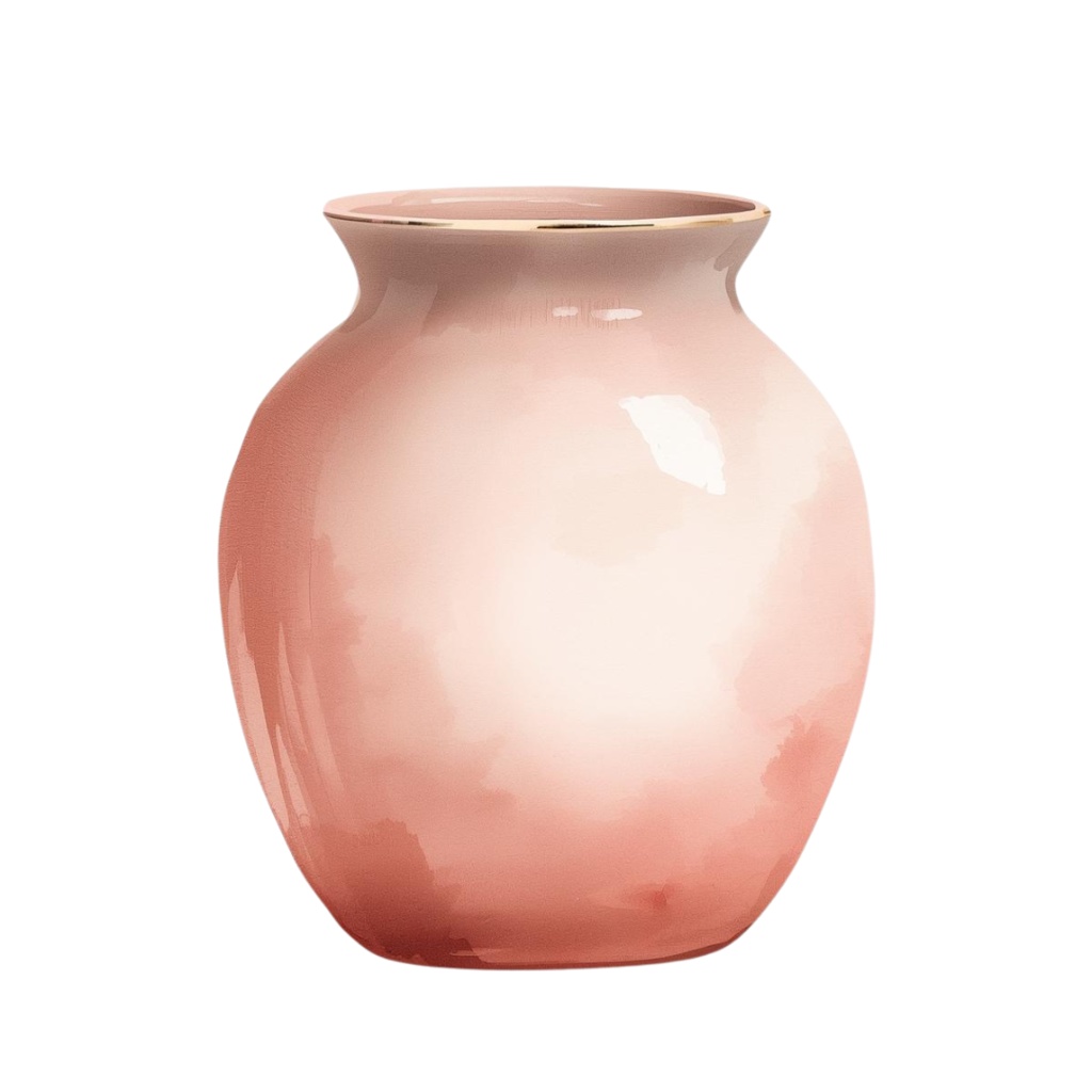 北欧ピンク・ヴィンテージ水彩クリップアートセット(北欧風PNG10点)