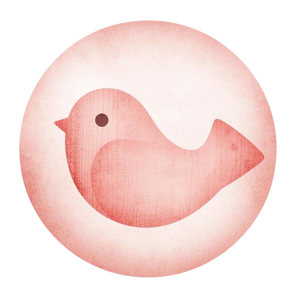 北欧ピンク・ヴィンテージ水彩クリップアートセット(北欧風PNG10点)