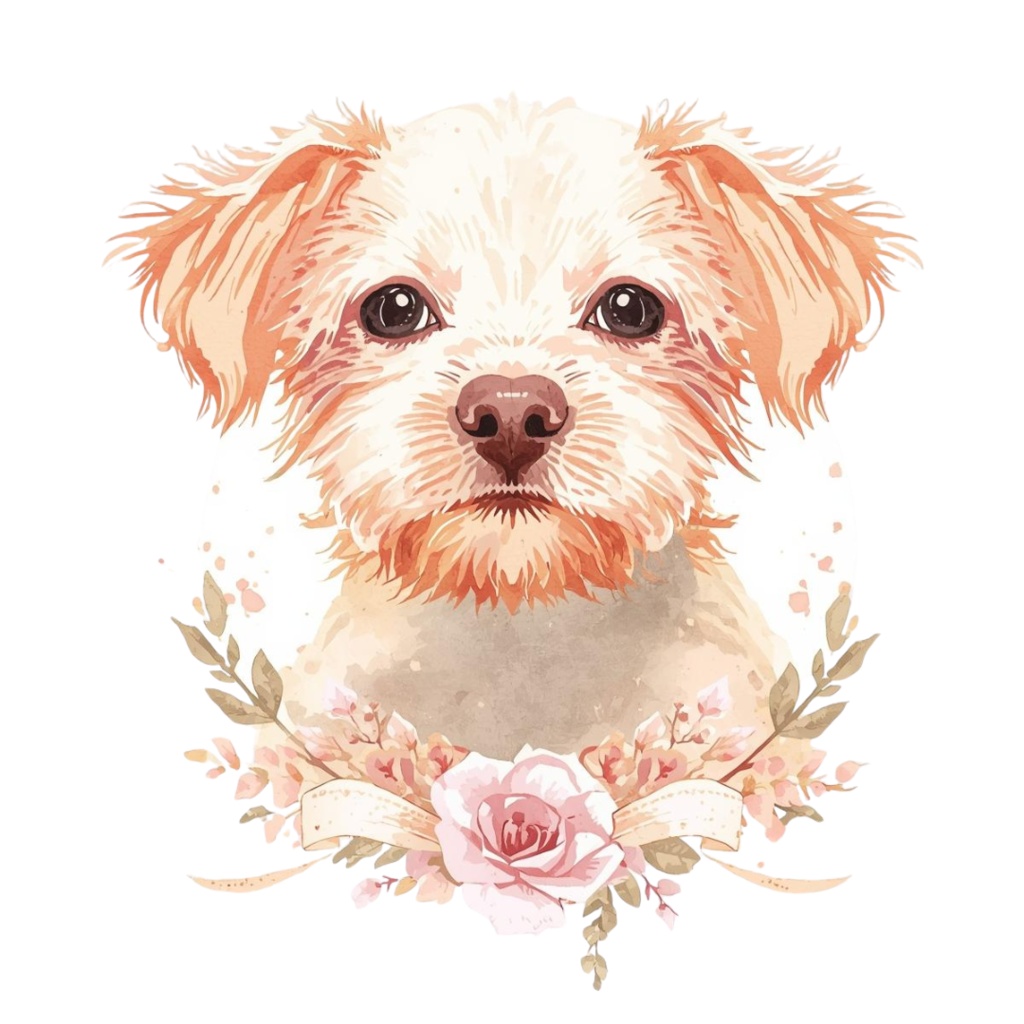 水彩ピンクアンティーク動物クリップアート素材集|背景透過PNG|可愛いイラスト