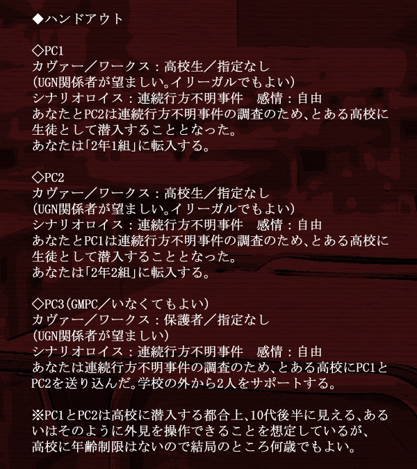 【DX3rdシナリオ】Seven Mysteries