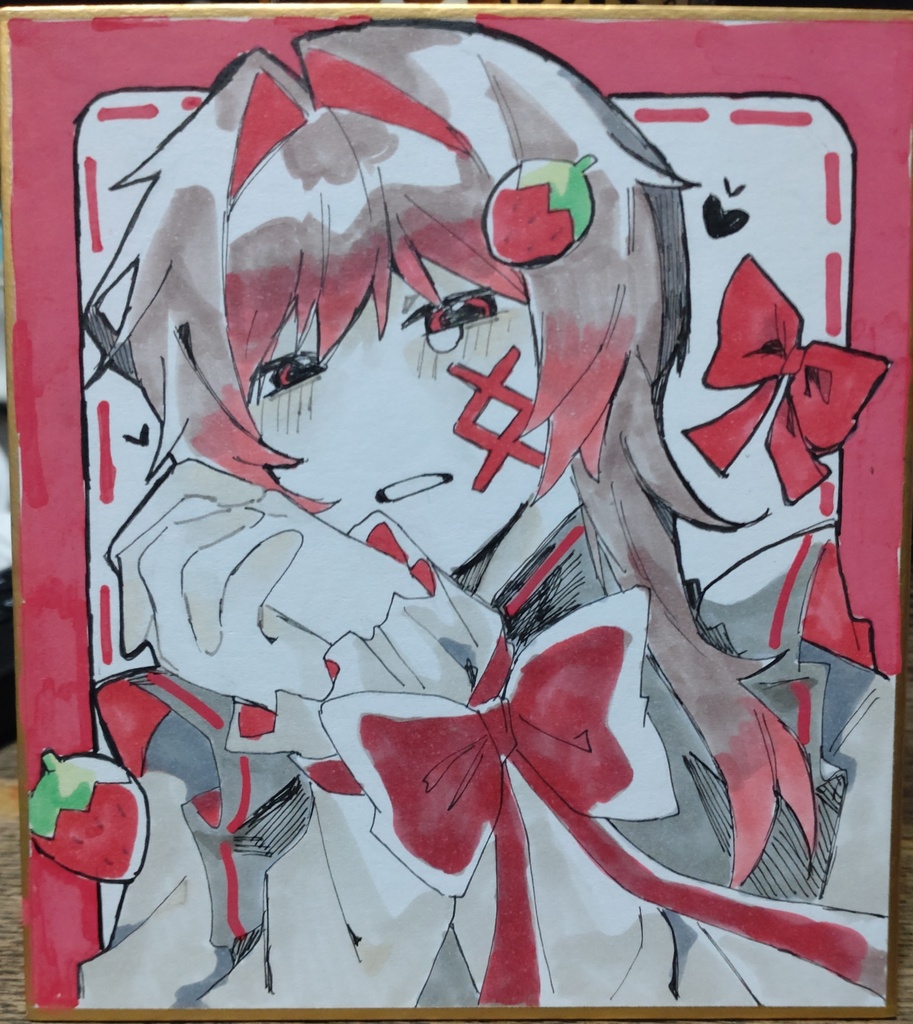 ミニ色紙 いちご