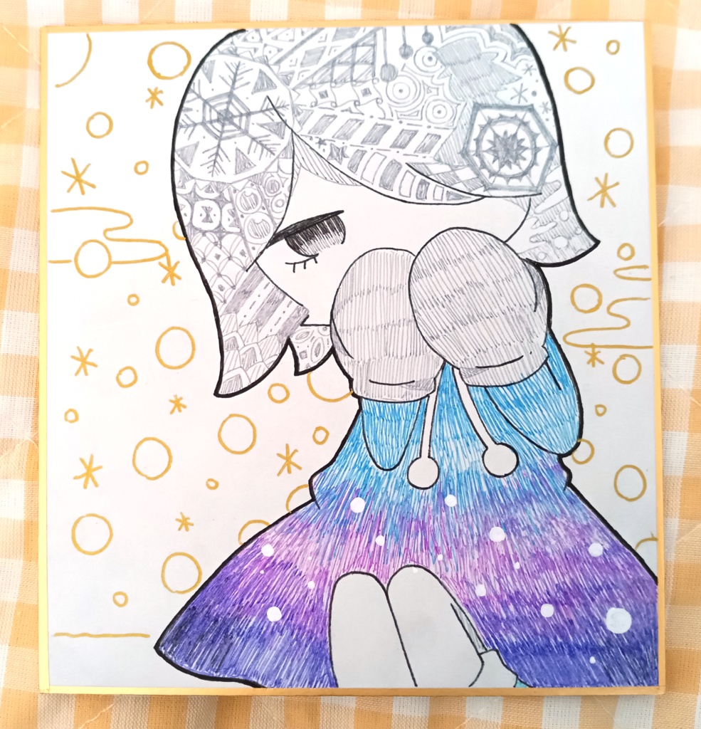 【色紙原画】おんなのこ