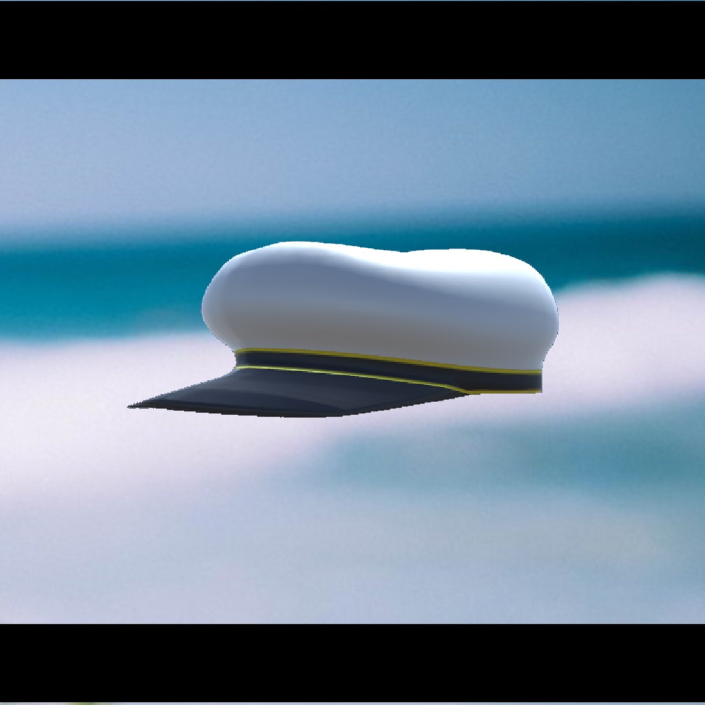 海をイメージする帽子