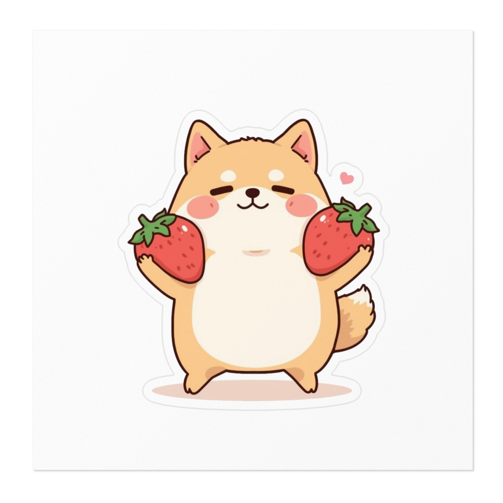 もちしばステッカー(春いちごver)