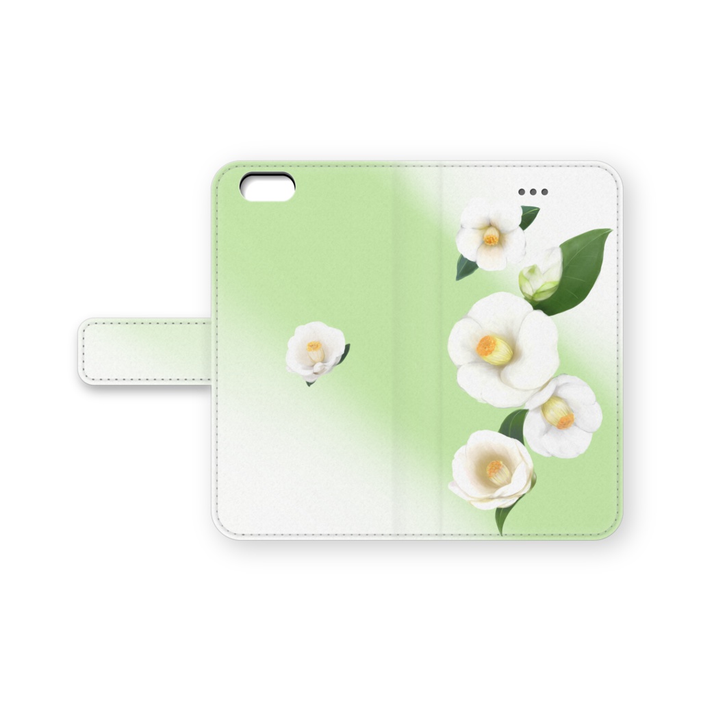夏に浮ぶ白【手帳型iPhoneケース】
