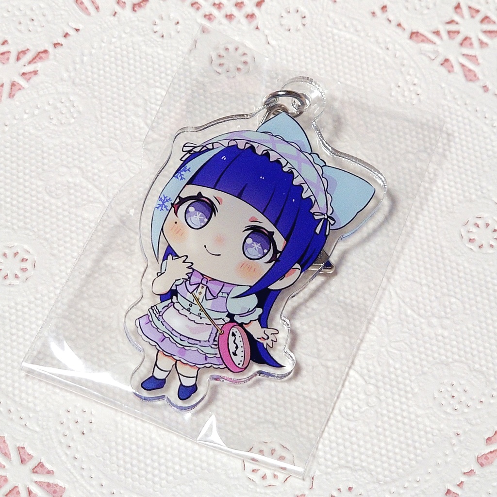 一日店長イベント記念 アクリルキーホルダー&オリジナルステッカーセット【汐見雪菜】